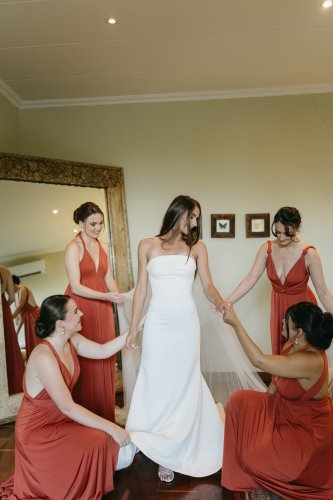 White asymmetrical Wedding dress. Size 6 