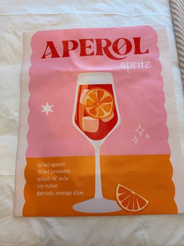 Canvas Aperol Sign with Frame 