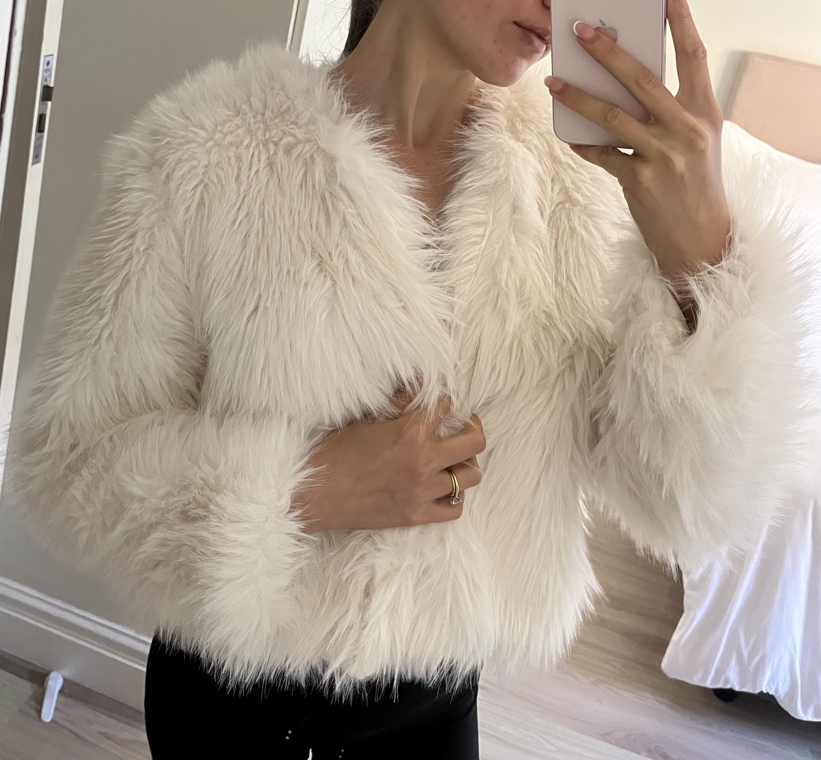 Ivory Lux Crop Jacket