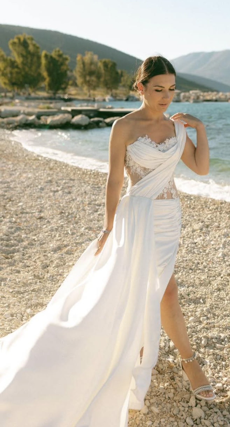 Unique grecian inspired wedding dress