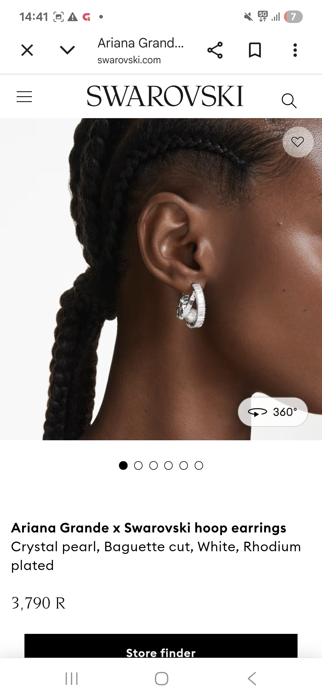 Swarovski x Ariana grande hoops