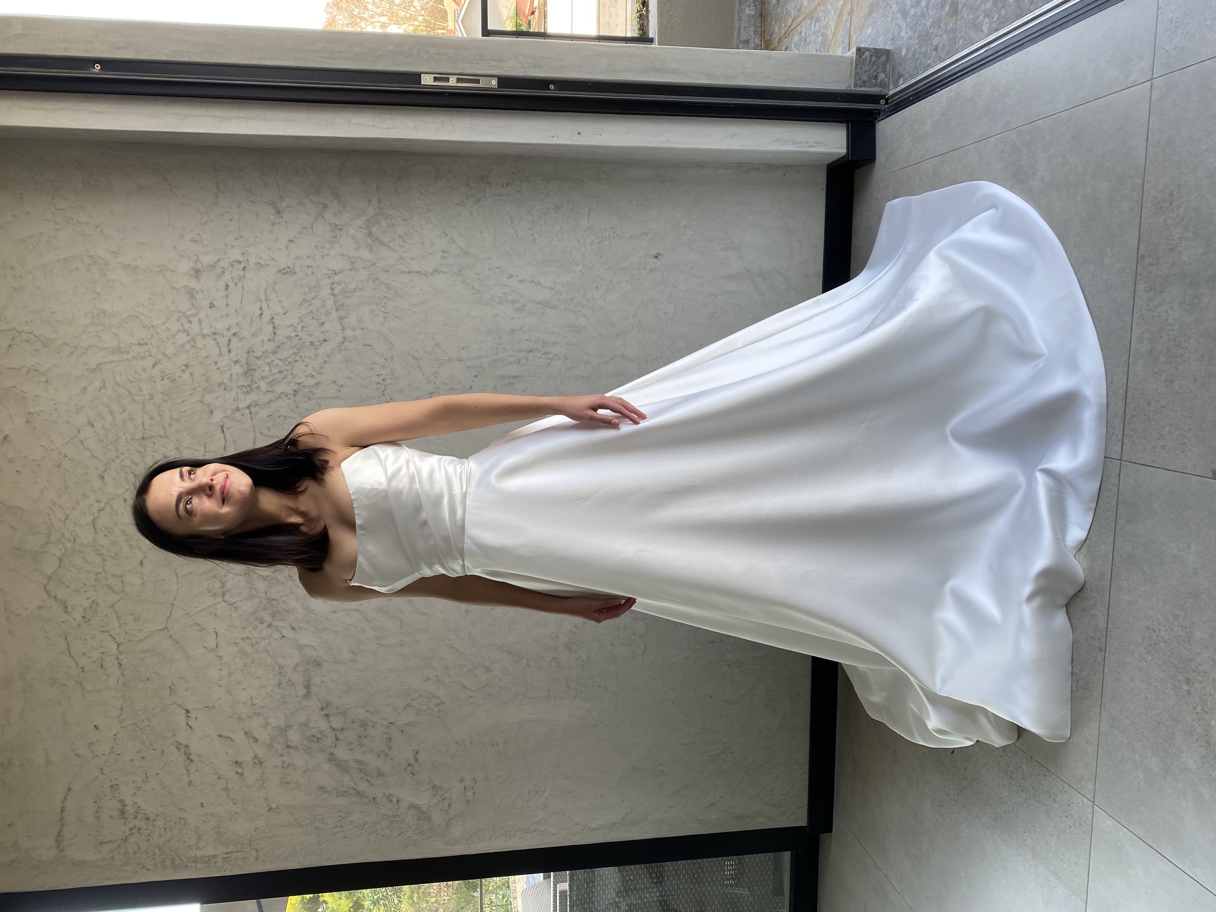 Mikado satin wedding dress