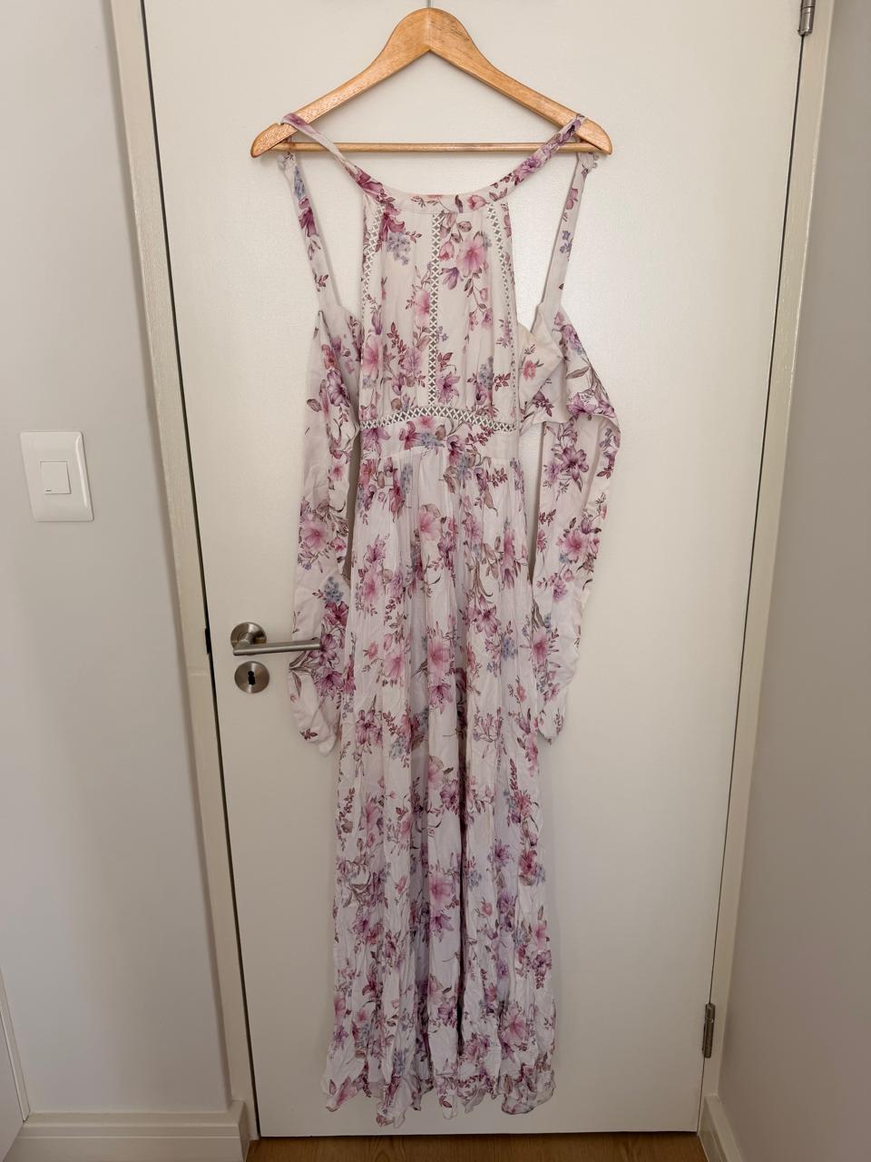 Forever New Long White Floral Dress