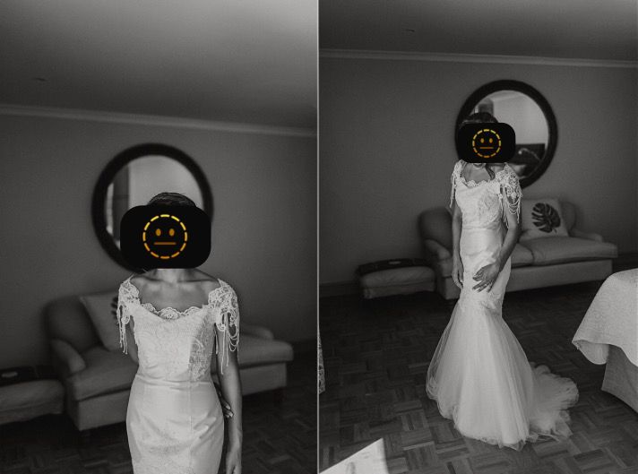 Elegant Silk Mermaid Wedding Dress — Lace & Beaded Detail (Veil Included)