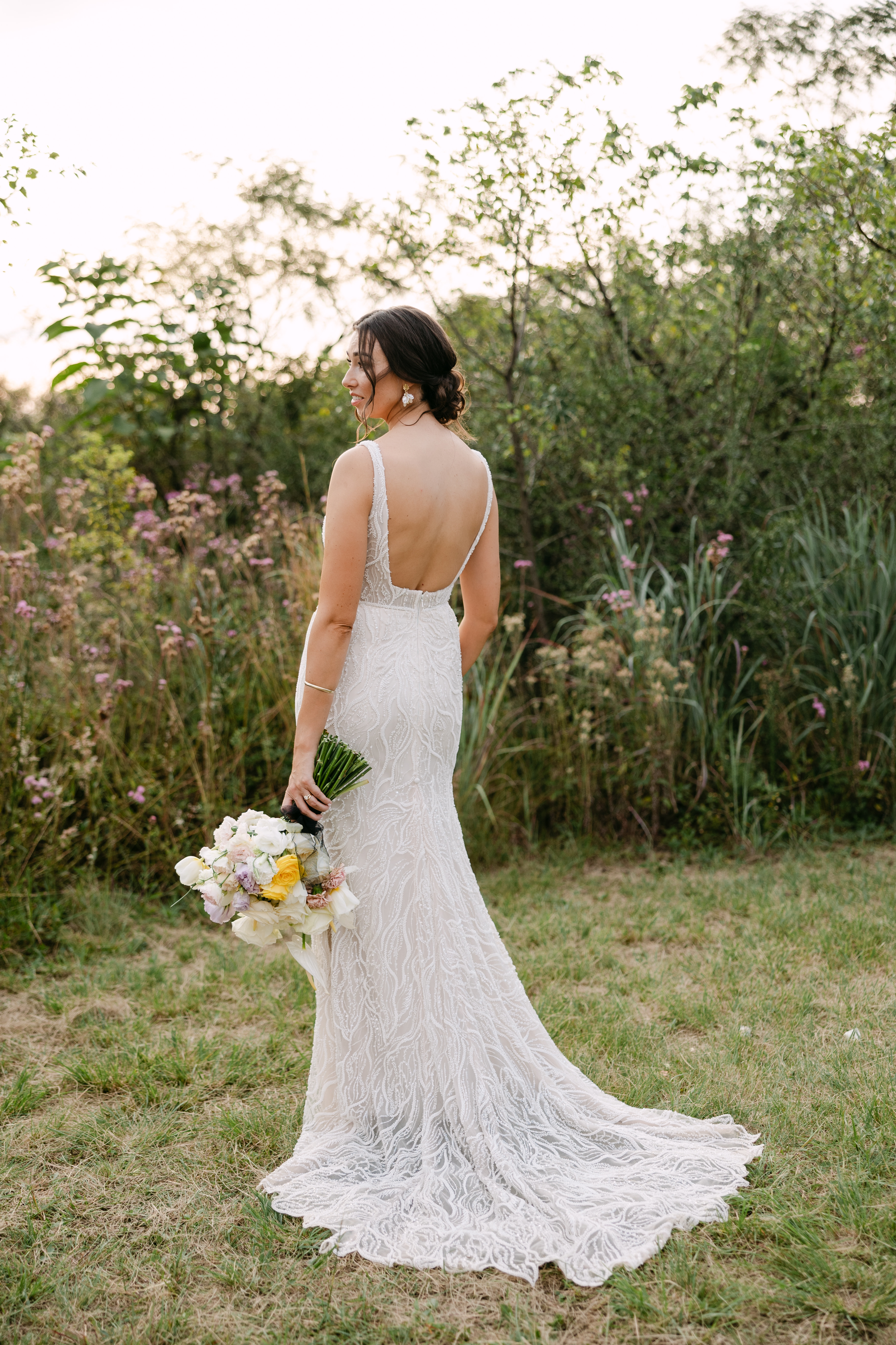 Calathea Ivory fully Beaded dress