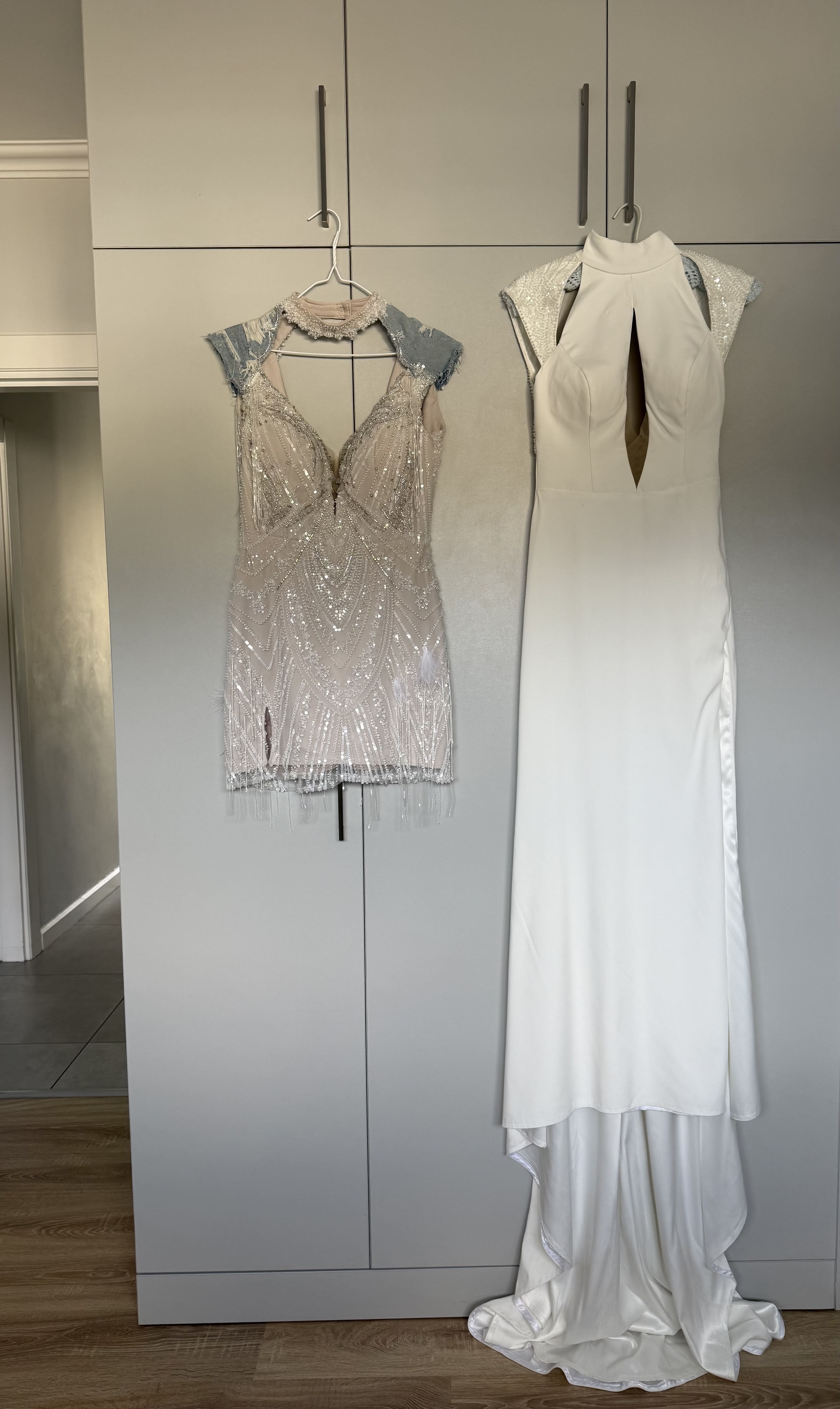 Two beautiful dresses, designed and carefully crafted by Estelle Visser Designs.