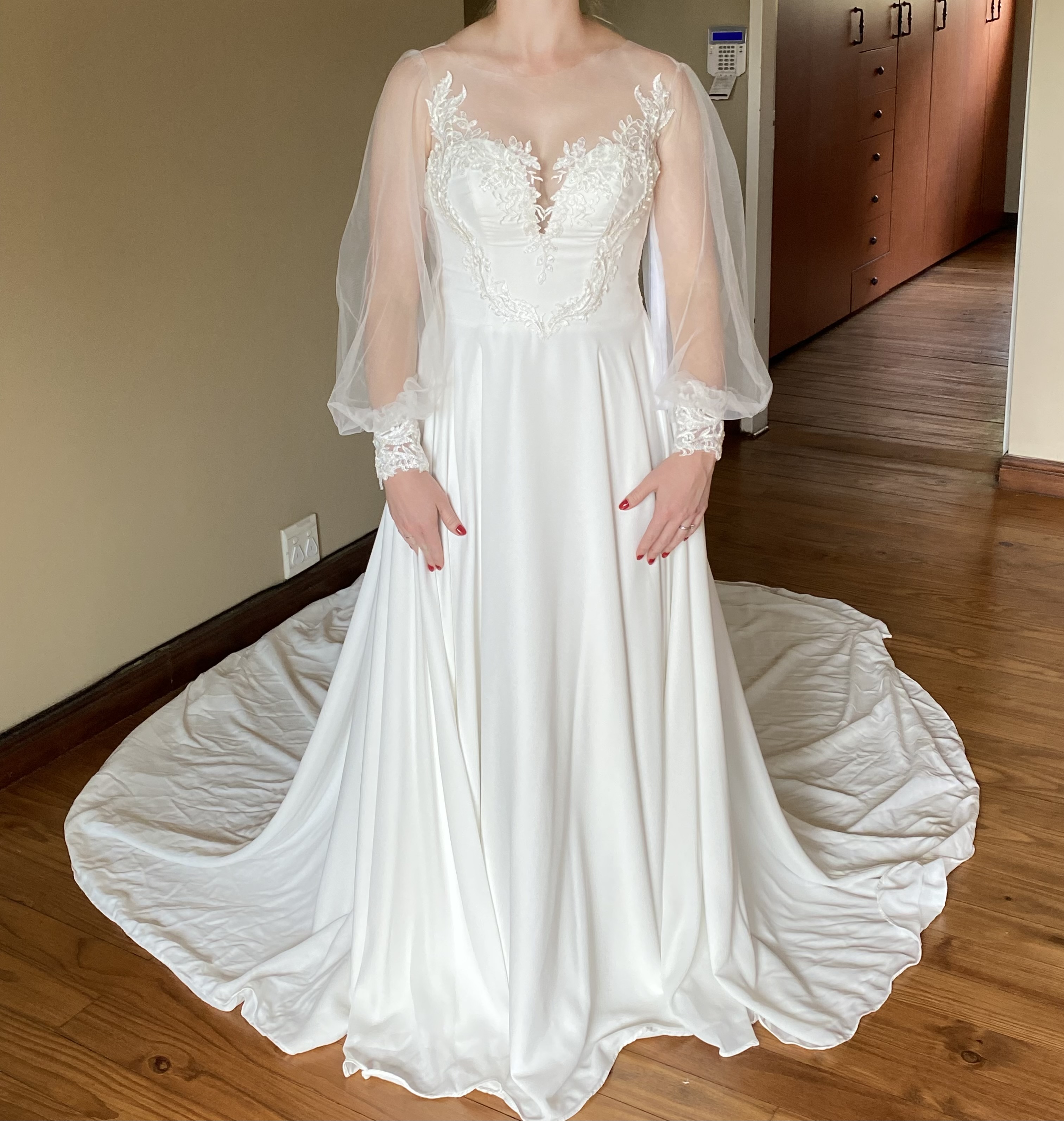 Ivory A line wedding dress - soft and flowy 