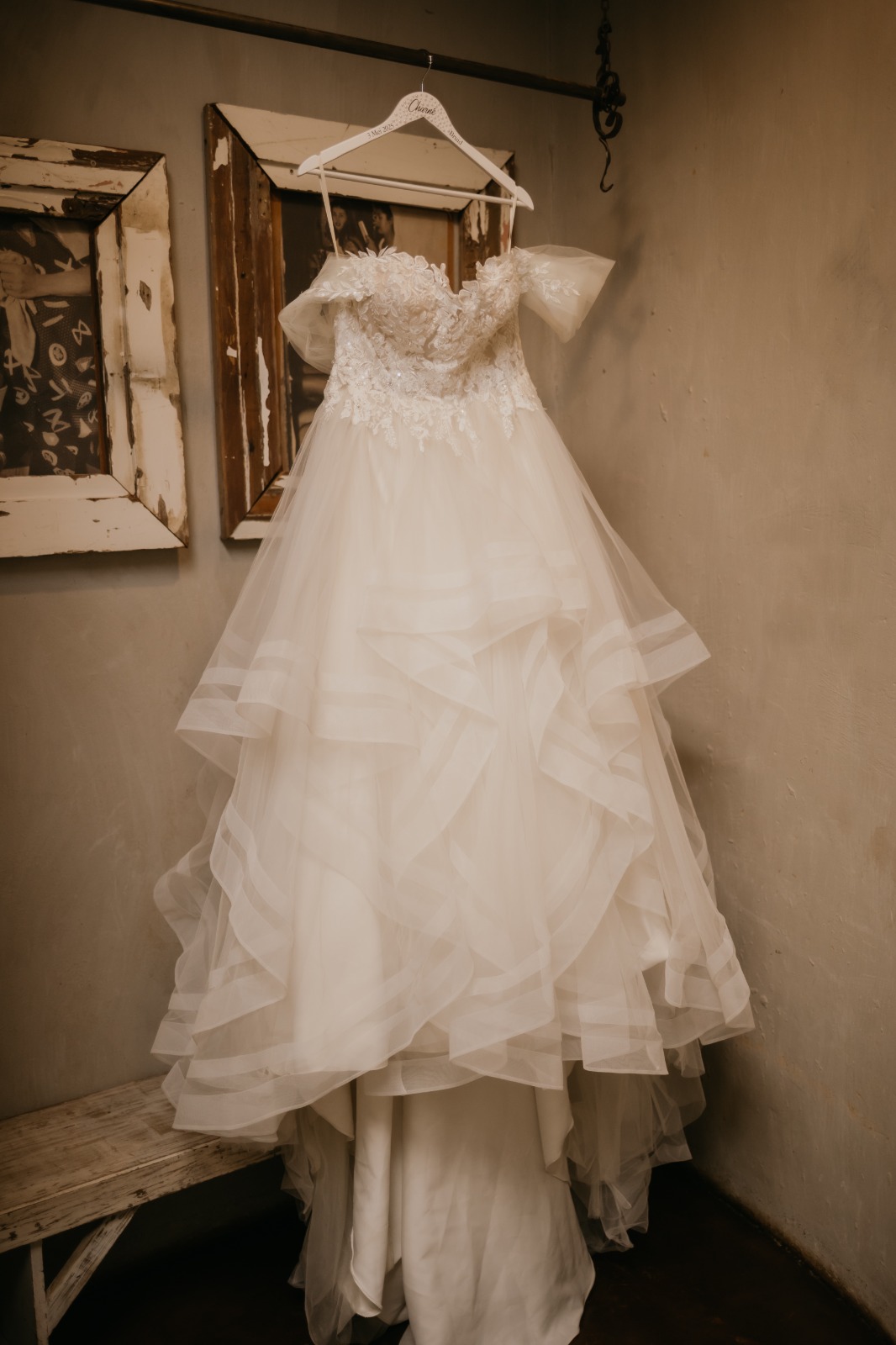 Off-the-Shoulder Wedding Dress
