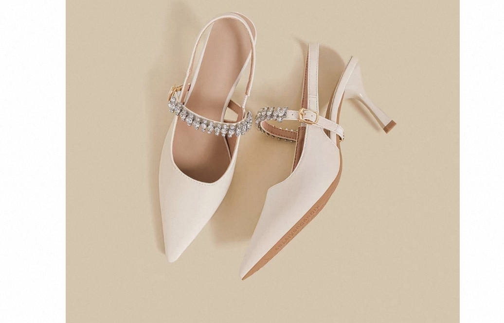 Soft ivory wedding shoes