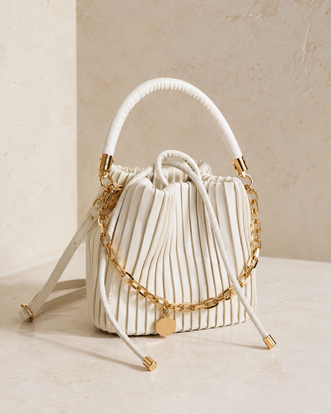 White Mini Bucket Bag (NEW)