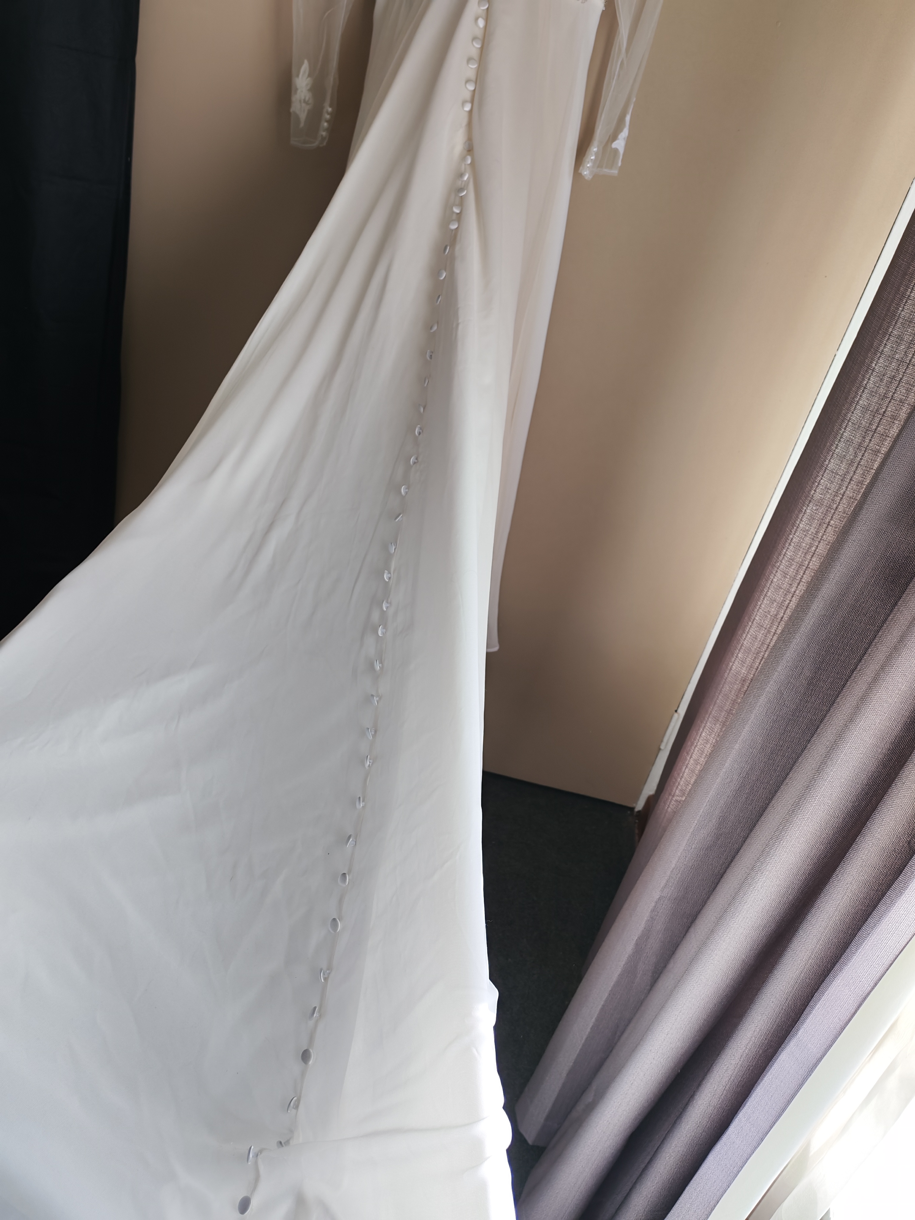 Ivory A line wedding dress 