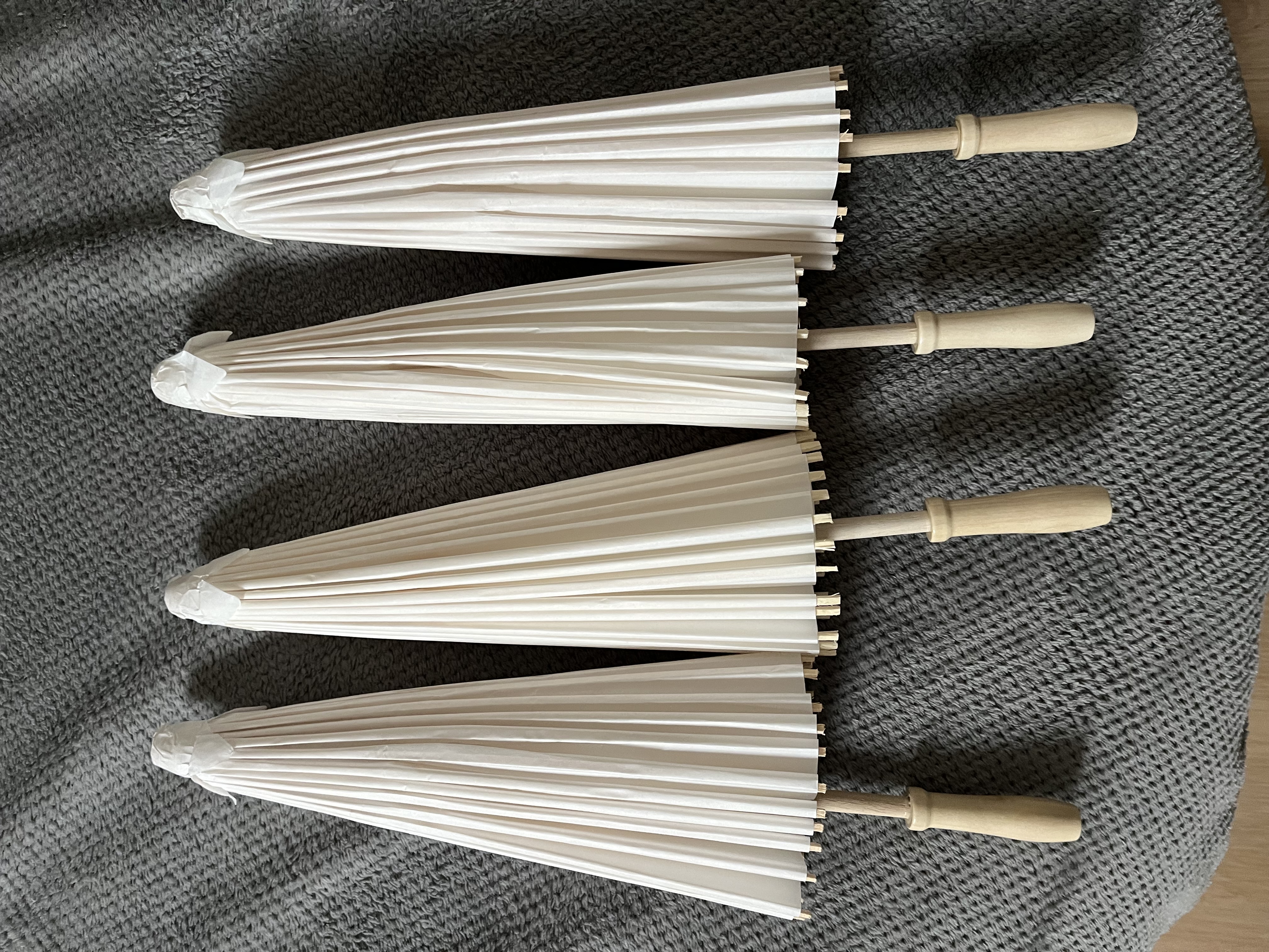 White parasols 