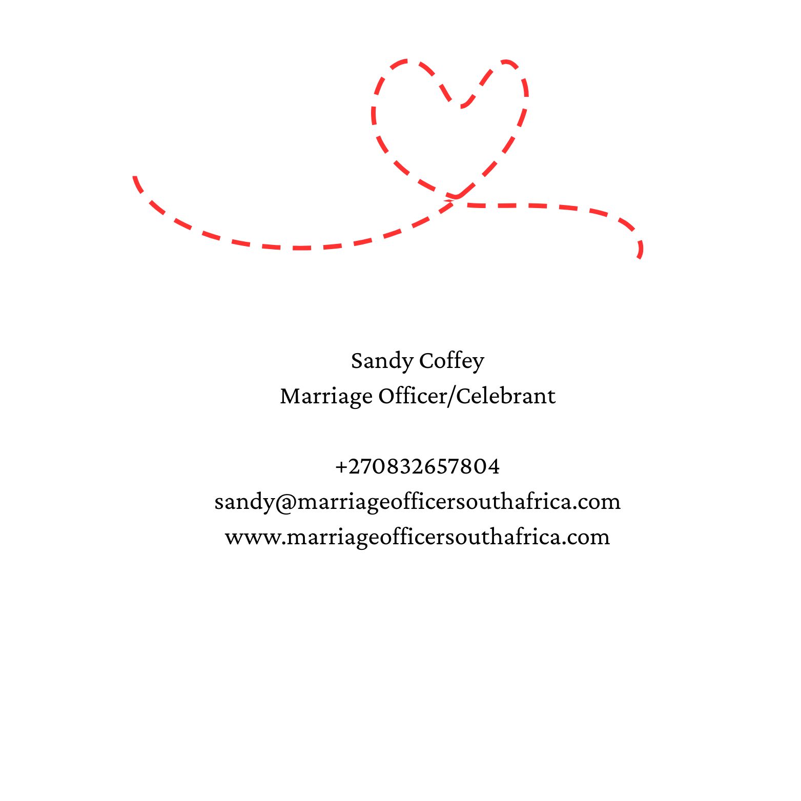 Sandy Coffey Marriage Officer/CeremonyCelebrant